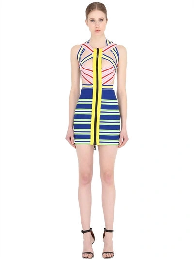 Dsquared2 Striped Elastic Bandage Bodycon Dress In Multicolor | ModeSens