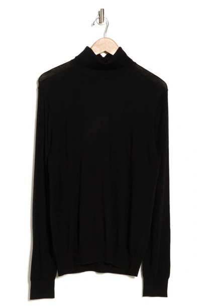 Bruno Magli Merino Wool Turtleneck Sweater In Black
