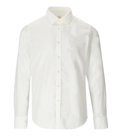 Shop Gmf 965 White Cotton Pique Shirt