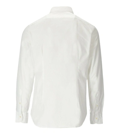 Shop Gmf 965 White Cotton Pique Shirt