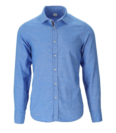 Shop Gmf 965 Light Blue Denim Effect Shirt