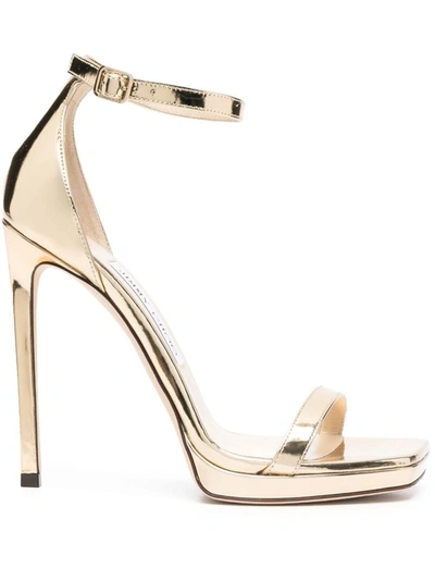 Shop Jimmy Choo Sandals In Gold