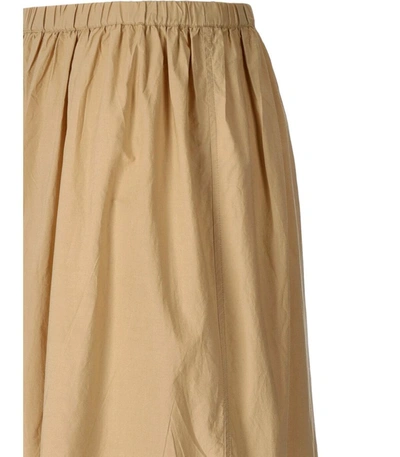 Shop Ganni Beige Ruffled Skirt