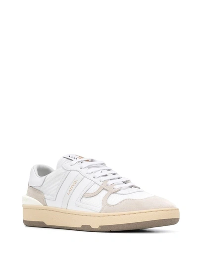 Shop Lanvin Bumper Sneakers With Contrasting Panels In White