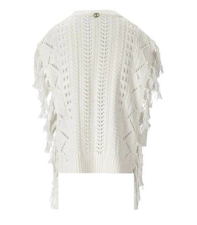 Shop Twinset Pink Jumper With Feathers