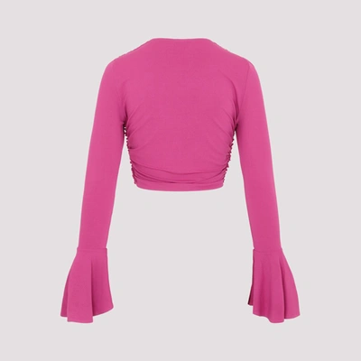 Shop Magda Butrym Blouse Shirt In Pink &amp; Purple