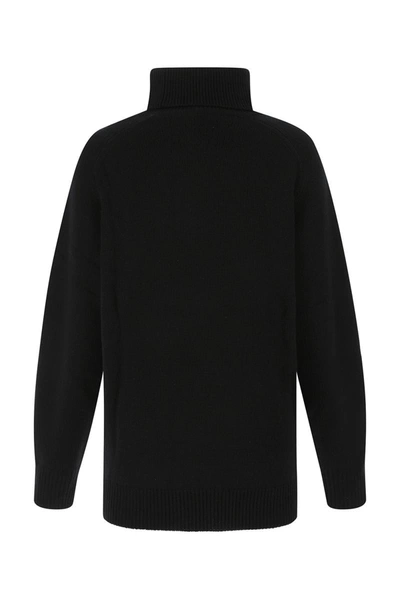Chloé Lower Impact Wool Pointelle Knit Sweater In 001