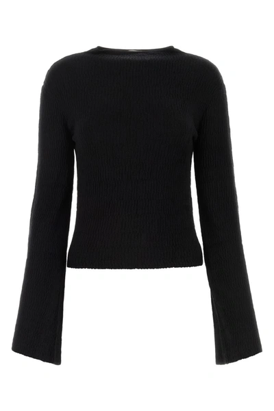 Chloé Silk-blend Knitted Jumper In Black