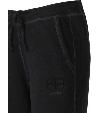 Shop Ganni Isoli Black Sweatpants