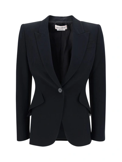 Shop Alexander Mcqueen Blazers & Vests In Black