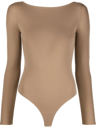 Shop Wolford Body In Brown