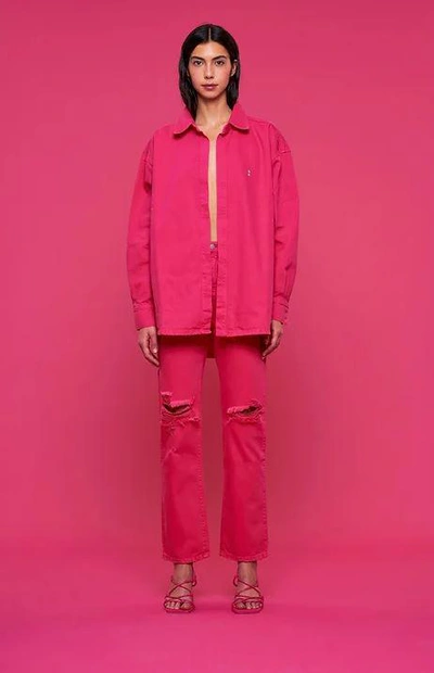 Shop Icon Denim Shirts In Pink