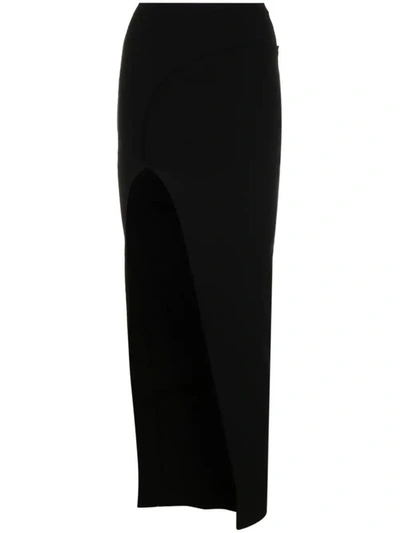 Shop Rick Owens Theresa Midi Skirt With Inserts In Black