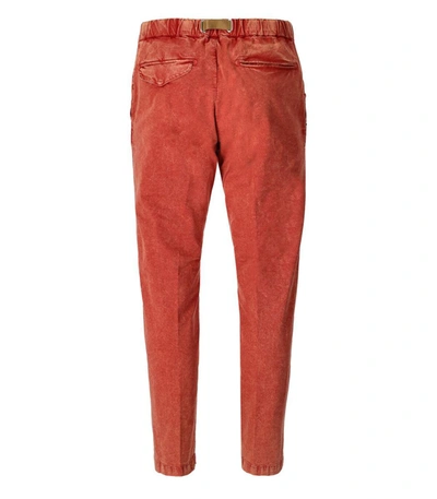 Shop White Sand Greg Heritage Coral Trousers In Orange