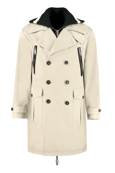 Shop Dsquared2 Double-breasted Trench Coat In Beige