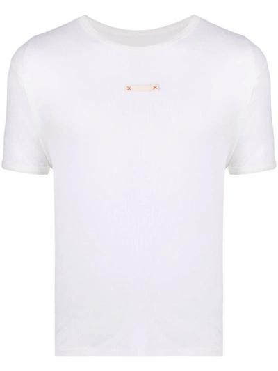 Shop Maison Margiela T-shirt With Application In White