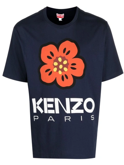 Shop Kenzo Printed T-shirt In Blue
