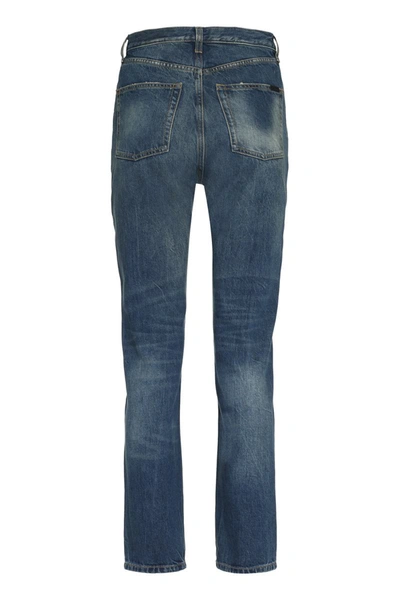 Shop Saint Laurent 5-pocket Straight-leg Jeans In Denim