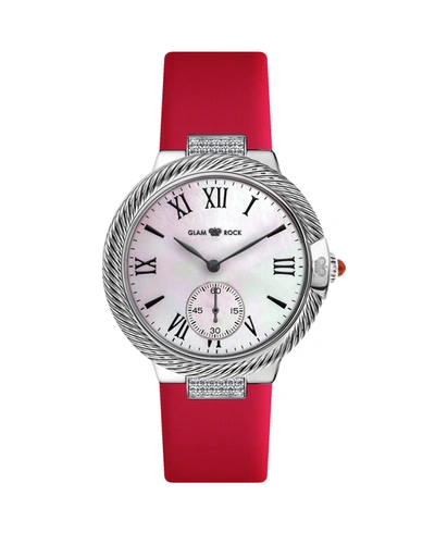 Shop Glam Rock Women's Twisted 40mm Quartz Watch In Red