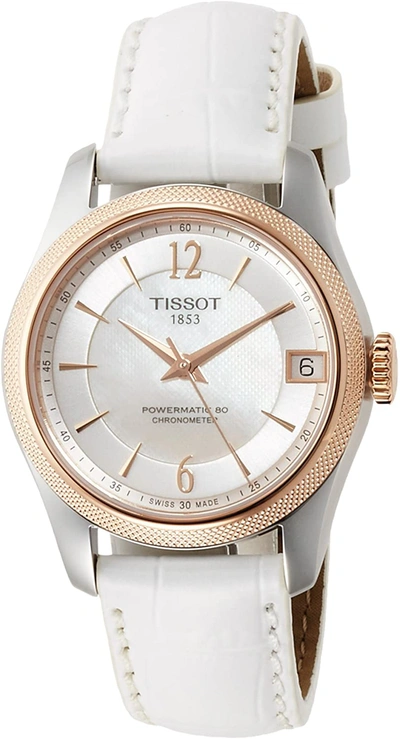 Shop Tissot Women's T-classic Ballade 30mm Automatic Watch In White