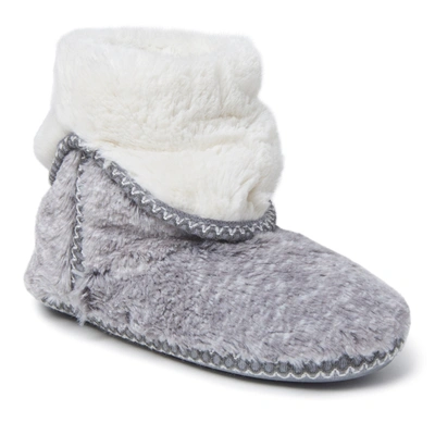 Dearfoams Beth Faux Fur Fold Down Fuzzy Bootie Slipper In Multi