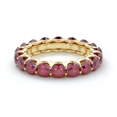 Shop The Eternal Fit Ruby Eternity Ring In Yellow
