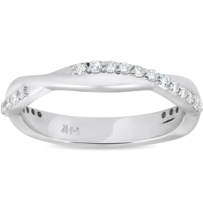 Pompeii3 1/4 Ct Diamond Twisted Vine Womens Wedding Ring 14k White Gold In Multi