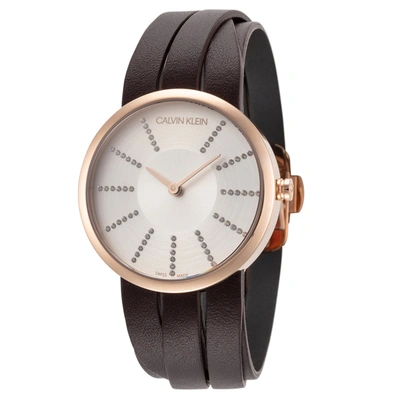 Shop Calvin Klein Women's Extension 32mm Quartz Watch In Brown