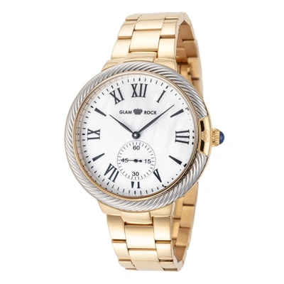 Shop Glam Rock Women's Twisted 40mm Quartz Watch In Gold
