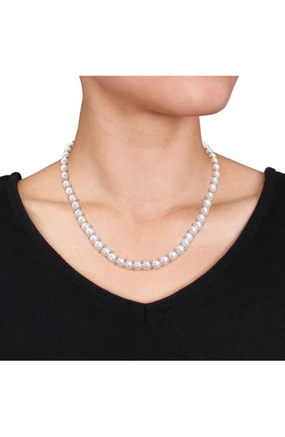 Shop Delmar Freshwater Pearl Necklace, Bracelet & Stud Earrings Set In White