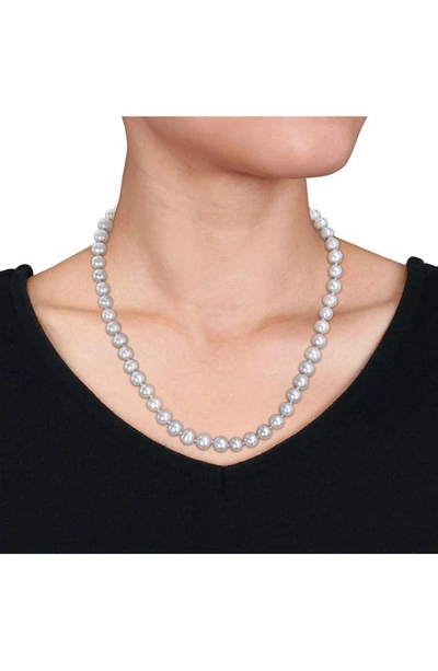 Shop Delmar Freshwater Pearl Necklace, Bracelet & Stud Earrings Set In Grey