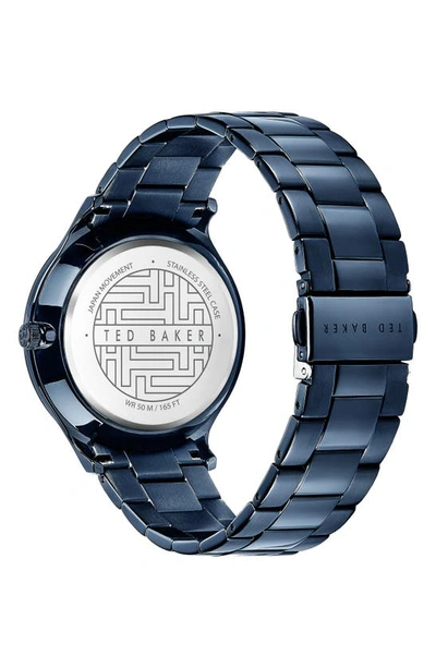 Ted Baker London Manhatt Multifunction Bracelet Watch, 42mm In Blue