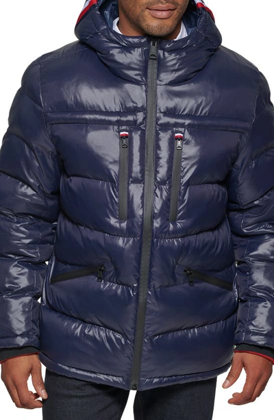 Tommy hilfiger pearlized online puffer coat