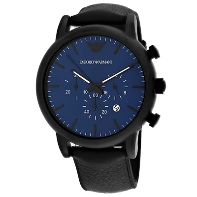 Shop Armani Collezioni Men's Blue Dial Watch