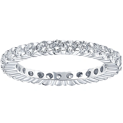 Pompeii3 1 Ct Diamond Eternity Ring 10k White Gold Womens Wedding Band In Multi