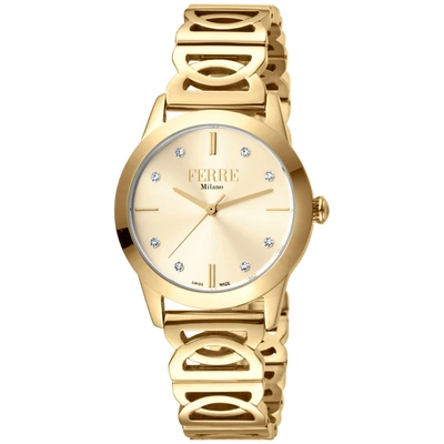 Shop Ferre Milano Women's Gold Dial Watch