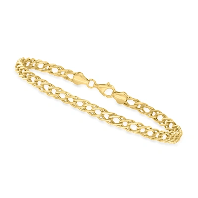 Canaria Fine Jewelry Canaria 10kt Yellow Gold Geometric-link Bracelet In Multi
