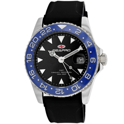 Shop Seapro Men's Black Dial Watch