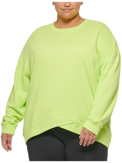 Shop Calvin Klein Performance Plus Womens Terry Cozy Sweatshirt In Multi