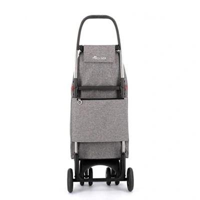 Rolser I-max Tweed 4 Wheel 2 Swivelling Foldable Shopping Trolley - Gray