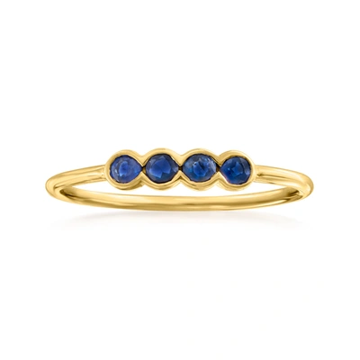 Rs Pure Ross-simons Sapphire Ring In 14kt Yellow Gold In Blue