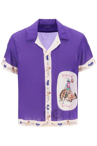 Shop Bode Round Up Bowling Shirt With Graphic Motif