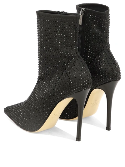 Ninalilou 105mm Crystal-embellished Pointed-toe Boots In Black
