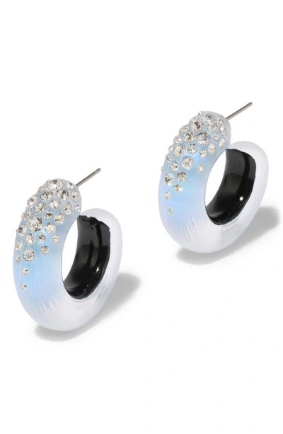 Shop Alexis Bittar Lucite® Crystal Hoop Earrings In Opal