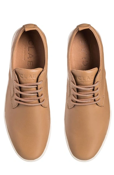 Shop Clae Ellington Sneaker In Camel Brown Leather