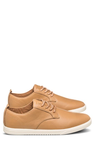Clae Ellington Sneaker In Camel Brown Leather