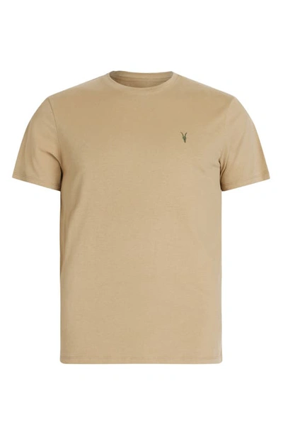 Shop Allsaints Brace Tonic Slim Fit Cotton T-shirt In Sea Clay Green