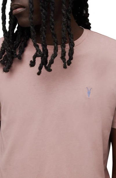 Shop Allsaints Brace Tonic Slim Fit Cotton T-shirt In Brick Pink