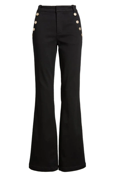 1822 Denim High Waist Slim Bootcut Sailor Jeans In Black