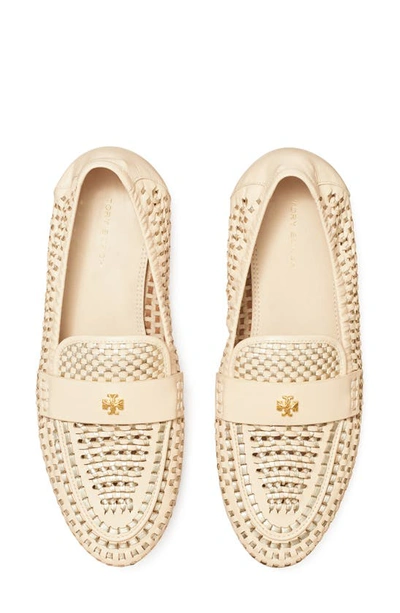 Shop Tory Burch Woven Ballet Loafer In Brie / Spark Gold / Brie